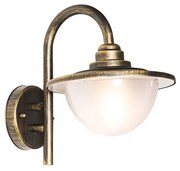 Класически външен стенен фенер антично злато IP44 - Bruges