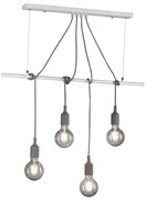 ONLI - Пендел WIRE 4xE27/15W/230V сив/бял