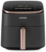 Фритюрник с горещ въздух Cosori TurboBlaze CAF-DC602, 1725 W, 6 л, 9 програми, 360° циркулация, Таймер, Черен