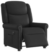 3303414 vidaXL Електрически накланящ стол, лъскаво черно, изкуствена кожа