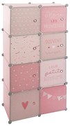 Детски текстилен гардероб atmosphera, 139 cm, Розов