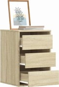 852836 vidaXL Ъглов скрин с чекмеджета дъб сонома 40x41x58 см инженерно дърво