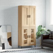 3199636 vidaXL Висок шкаф, дъб сонома, 69,5x34x180 см, инженерно дърво