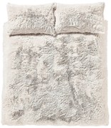 Бяло спално бельо за двойно легло от микроплюш 230x220 cm Cuddly - Catherine Lansfield