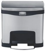 Rubbermaid Кош Slim Jim Front, метален, 15 L, черен