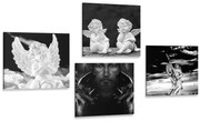 Комплект картини – Небесна радост в черно-бяло