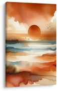 Картина на платно – Червено небе над морето