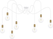 Пендел MIROS 7xE27/60W/230V паяк бял/златист