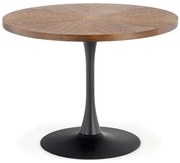 Маса за хранене CARMELO 75x100 cm черна/кафява