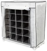 Черно-бяла текстилна етажерка за обувки Обувки, 25 отделения - Compactor