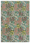 Ръчно изработен вълнен килим в цвят мента 120x170 cm Emilia Floral – Flair Rugs