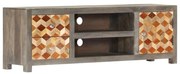 282735 vidaXL ТВ шкаф, сив, 120x30x40 см, манго масив