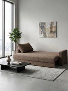 Диван Kleio Триместен-195φ 80β εκ.-Σοκολατί