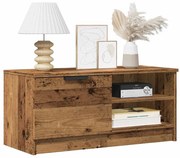 856855 vidaXL Комплект шкаф за телевизор от 2 части Старо дърво 80x35x36,5 cm