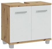 Шкаф за баня VENOM бял/дъб artisan