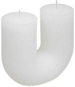 Свещ без аромат atmosphera Demi U - Бял