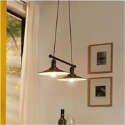 Eglo 49457 - Пендел на кабел STOCKBURY 2xE27/60W/230V