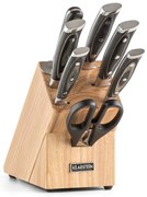 Klarstein KATANA 8 комплект ножове 8-части ножици наточващ стоманен нож блок
