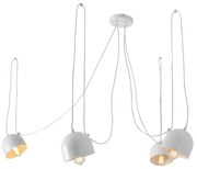 Бяла висяща лампа за 4 крушки Popo - CustomForm