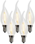 Комплект от 5 LED крушки с нажежаема жичка E14 BXS35 1W 100LM 2200K