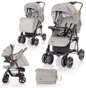 Детска комбинирана количка INES SET LORELLI - Dark Grey LIGHTHOUSE