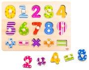 Tooky Toy - Дървена образователна дъска Цифри TY851