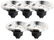 Комплект от 5 димируеми GU10 LED крушки 111мм 10.5W 770 lm 2700K