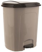 Кафяво пластмасово кошче за боклук с педал 30 l – Orion