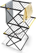 Сушилник за дрехи Joseph Joseph AirFrame™ 5000024, 16 м, 3 нива, Сгъваем, Заключващ механизъм, Удължени релси за дълги дрехи, Черен/жълт