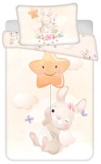 Жълто памучно детско спално бельо 100x135 cm Bunny "Star" – Jerry Fabrics