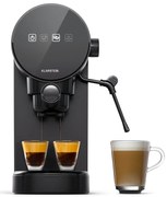 Klarstein Furore, кафемашина за еспресо от неръждаема стомана, компактна, 20 bar, дигитален дисплей, 2 чаши