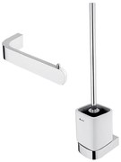NIMCO NK комплект-94KN-26 - Четка за тоалетна със стенен монтаж с поставка за тоалетна хартия NIKAU хром