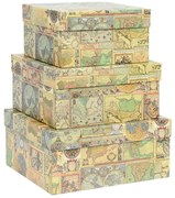 Подаръчни кутии в комплект от 3 броя броя Maps - Kartos