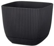 Horecano - Квадратна саксия №2 - 11x11xh9.5cm 670ml АНТРАЦИТ (G-382-A)