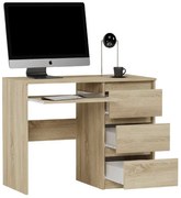 Писалище, офис бюро с чекмеджета MODERN N-3 - различни цветови варианти sonoma