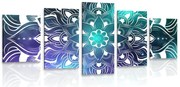 картини от 5 части – Модерна Мандала с ориенталски мотив