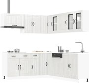 3314923 vidaXL Комплект кухненски шкафове от 11 части Lucca, инженерно дърво