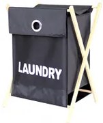 Кош за пране 45x34x62см черен 6318 CN-(181158) - Horecano