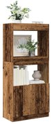 855113 vidaXL Висок шкаф, старо дърво, 63x33x140 см, инженерно дърво