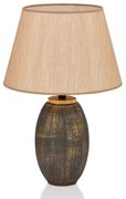 Сива/бежова настолна лампа с текстилен абажур (височина 46 cm) – Opviq lights