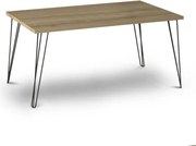 Металическа меламиново кафе маса Фиона в цвят дъб 90x55x43см.