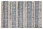 Килим DKD Home Decor 180 x 120 x 2 cm Син Памук Бял Boho