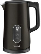 Електрическа кана Tefal KI831E10, 1800W, 1.7 л, 5 темп. нива, LED, Сензорно управление, 360°C основа, Двойни стени, Филтър против варовик, Черен