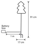 Коледен неон градински прожектор зелена елха с LED и таймер IP44 - Fura