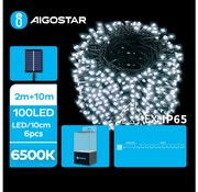 Aigostar - LED соларни коледни лампички 100xLED/8 функции 12 м IP65 студено бял