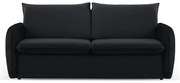 Черен кадифен разтегателен диван 194 cm Vienna - Cosmopolitan Design