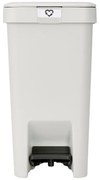 Кош за боклук с педал Brabantia StepUp 1008476, 10 л, Екологични материали, Голям отвор, Светлосив