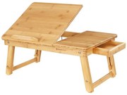 Регулируема масичка за лаптоп LAT за легло, кафява