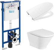 Комплект за WC 4 в 1 The Gap Round Rimless, с бутон по избор