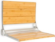 OneConcept Arielle Deluxe, душ седалка, бамбук, алуминий, сгъваема, максимум 160 кг, дърво